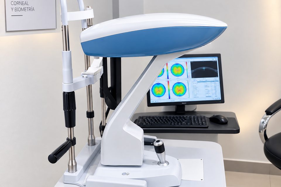 Equipo de topografía corneal y biometría del centro